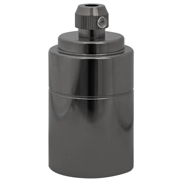 Lamphållare 2 st blank svart E27