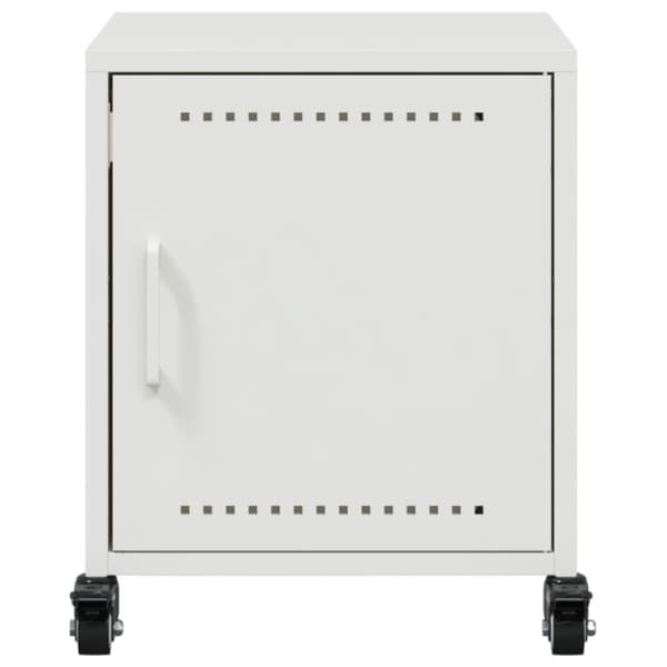 Sängbord 2 st vit 36x39x43,5 cm stål