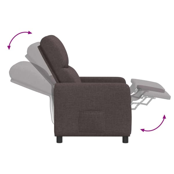 Recliner Mörkbrun Tyg