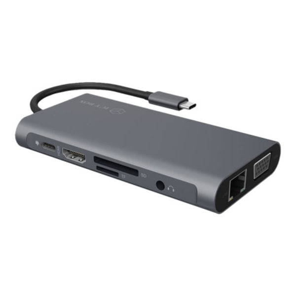 ICY BOX IB-DK4040-CPD - dockningsstation - USB-C - VGA, HDMI
