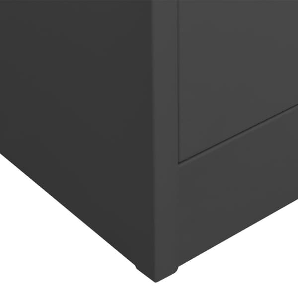 Dokumentskåp antracit 90x40x180 cm stål