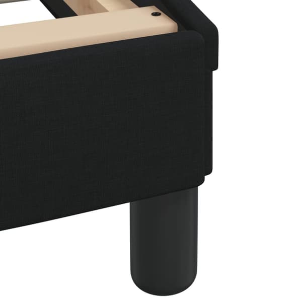 Bed Frame without Mattress "Hvar" Black 180x200 cm Fabric