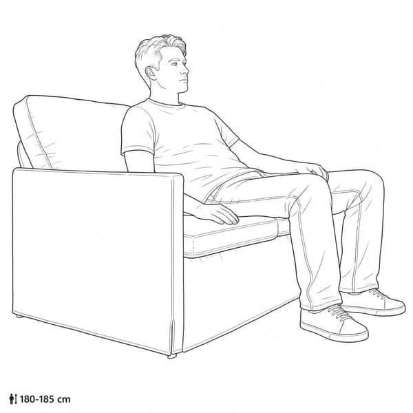 Soffa för 2 personer Blå 130 x 81 x 82 cm Tyg