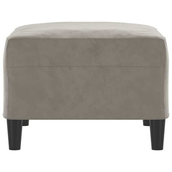 Fotpall Ljusgrå 70x55x41 cm sammet