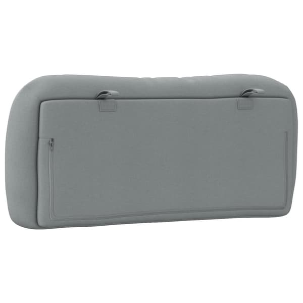 Headboard Cushion "Hvar" Light Grey 80 cm Fabric