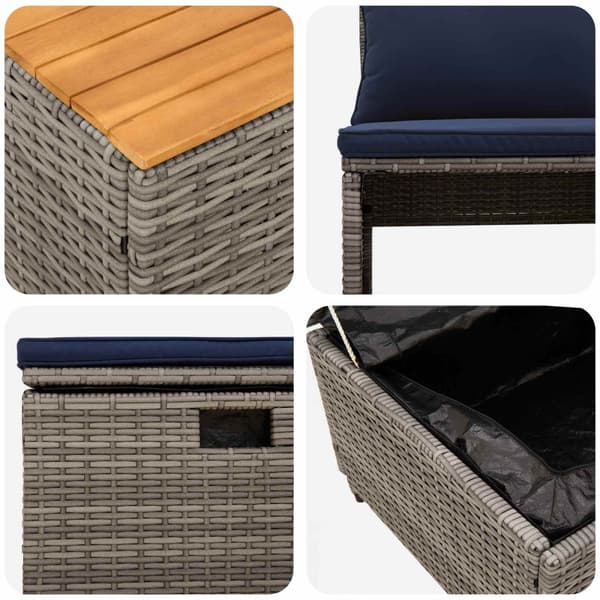 Utomhussoffset 4-Antal sittplatser 4 pcs 55 x 30 x 39 cm