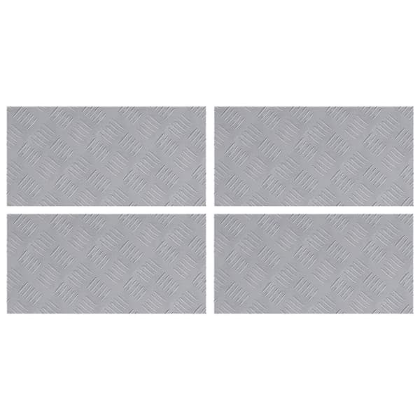 Trappsteg Rektangulär 4 pcs Silver 50 x 25 cm Aluminium