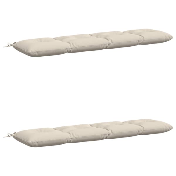 Bänk Kuddar VIANEN 2 st 100% Polyester Vit 160 x 40 x 12 cm
