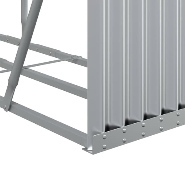 Vedställ silver 180x45x100 cm galvaniserat stål
