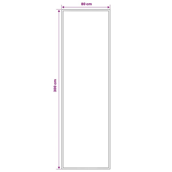 Runner-matta FLORNES Vävd Grön Diamanter 80 x 300 cm PP 7 mm