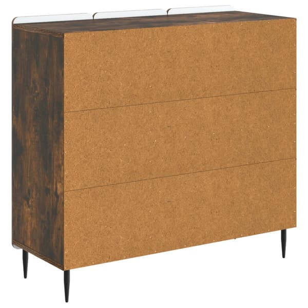 Sideboard Rökt ek 89 x 34,5 x 82 cm Konstruerat trä