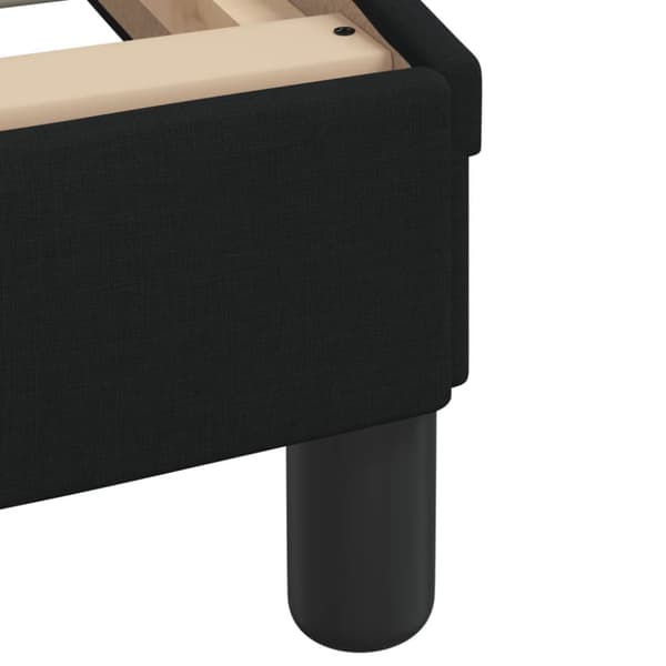 Bed Frame with Headboard "Dover" Black 80x200 cm Fabric