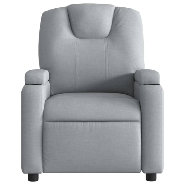 Elektrisk reclinerfåtölj ljusgrå tyg
