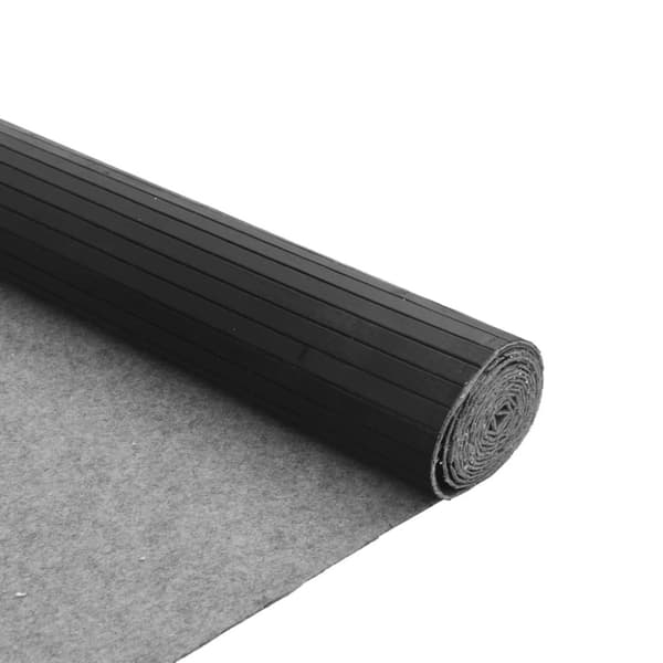 Matta rektangulär grå 80x400 cm bambu