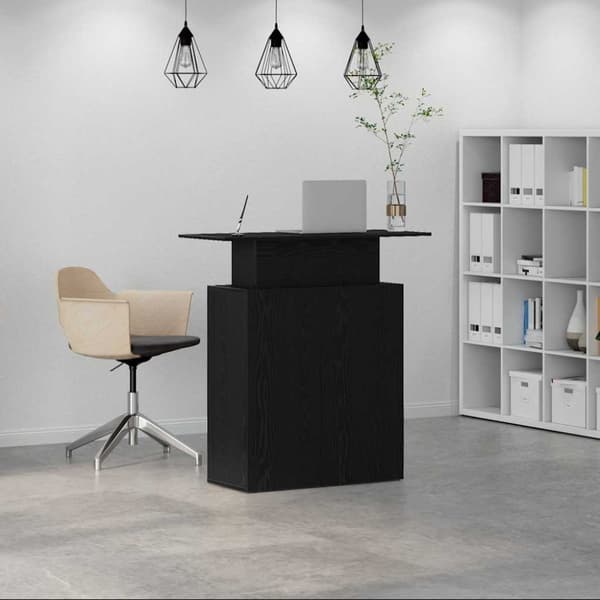 Receptionsdisk svart 100x40x104 cm konstruerat trä