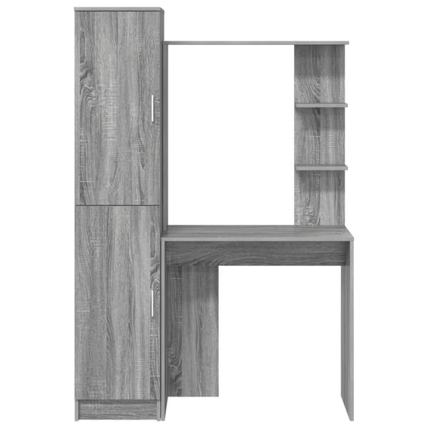 Skrivbord 2 pcs Grå Sonoma