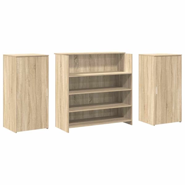 Receptionsdisk sonoma-ek 200x50x103,5 cm konstruerat trä
