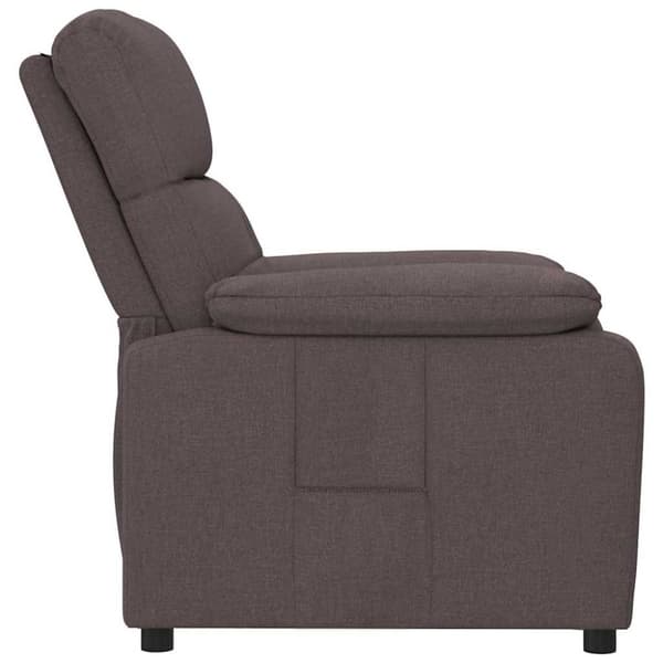 Reclinerfåtölj mörkbrun tyg