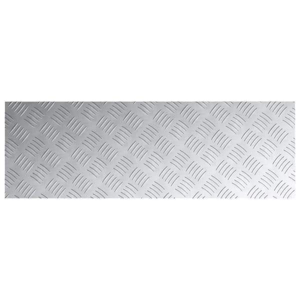 Trappsteg 4 st 90 x 30 cm Silver Aluminium Rektangulär