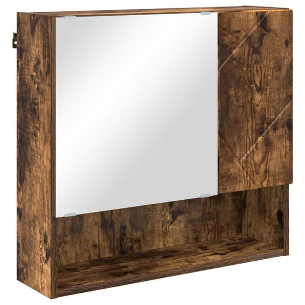 Badrumsmöbelset 5 st Rökt ek 61 x 35 x 64 cm