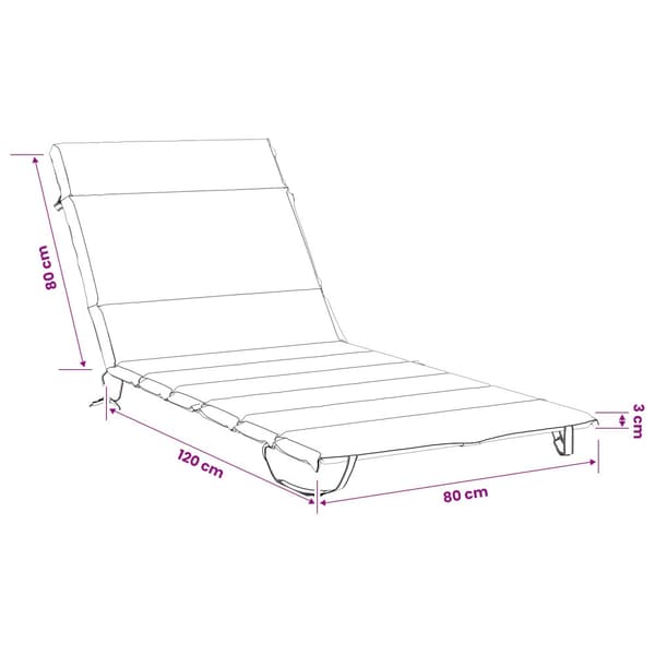 Solstol Kudde GEMERT 100% Polyester Klart grön. 200 x 80 x 3 cm