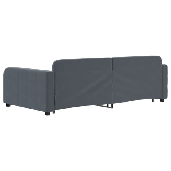 Dagbädd utdragbar mörkgrå 100x200 cm sammet