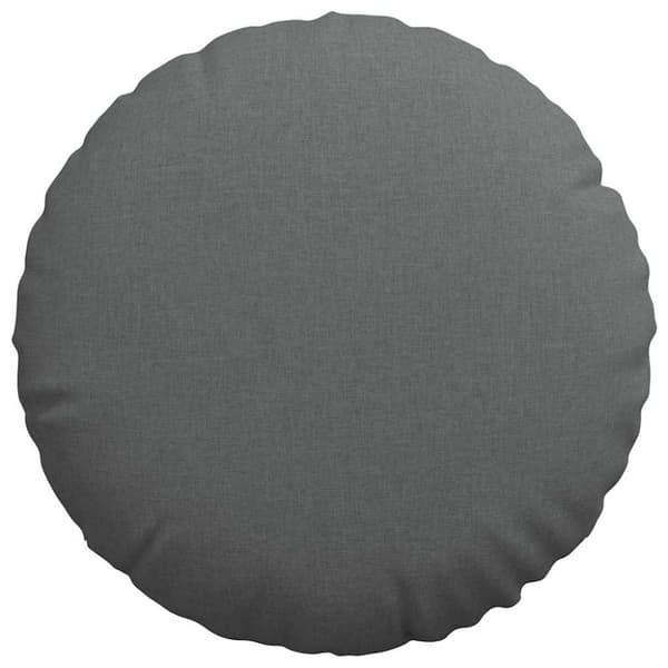 Sittkuddar 2 pcs Mörkgrå Ø80 x 29 cm tyg