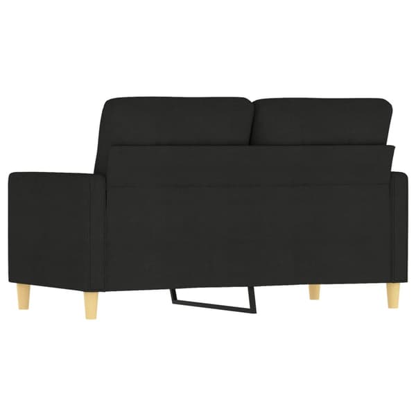 2-sitssoffa ljusgrå Svart 120 cm tyg