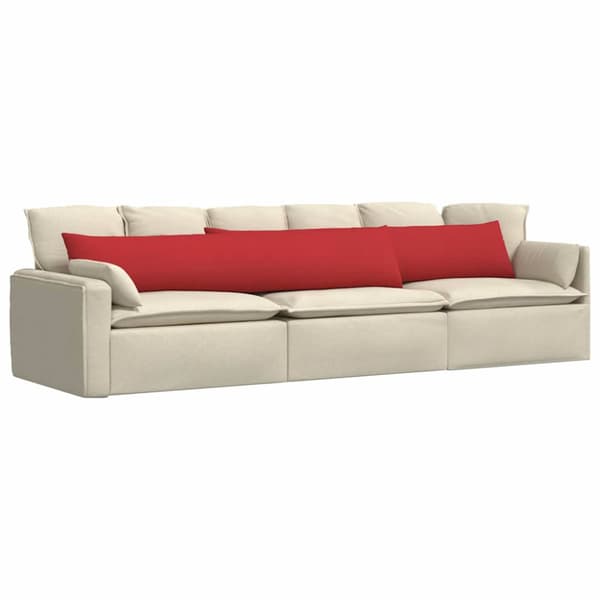 Sofakuddar 2 pcs Röd 200 x 40 cm tyg