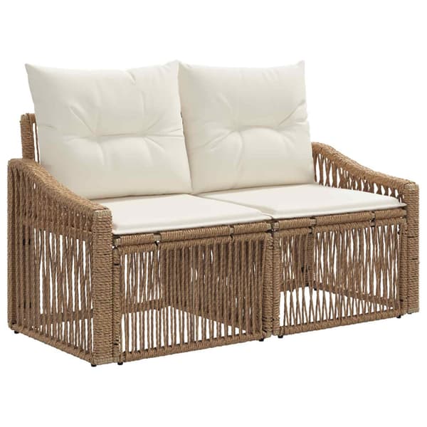 Trädgårdsoffset 13 pcs Beige konstrotting