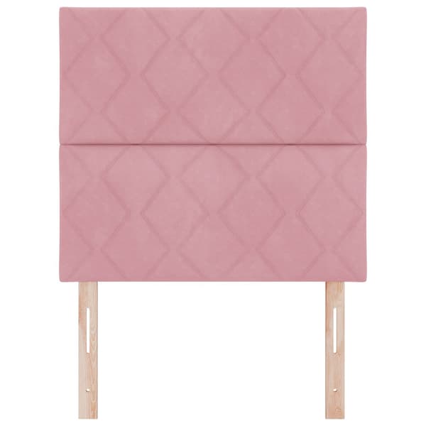 Huvudgavel Rosa 100 cm Sammet