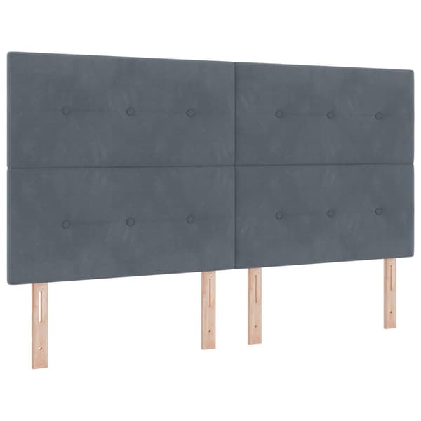 Huvudgavel Mörkgrå 180 cm Sammet