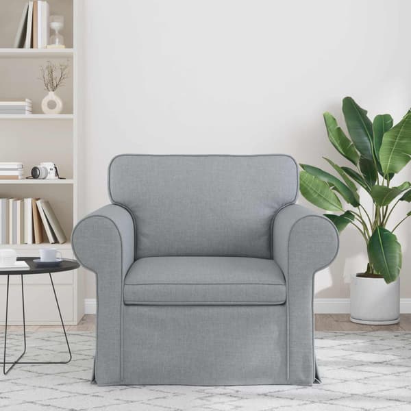 Soffa Ljusgrå 95 x 82 x 80 cm tyg