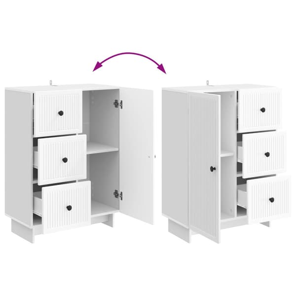 Sideboard Vit högglans 66 x 34,5 x 90 cm Konstruerat trä