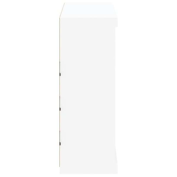 Skänk med LED-belysning vit 81x37x100 cm