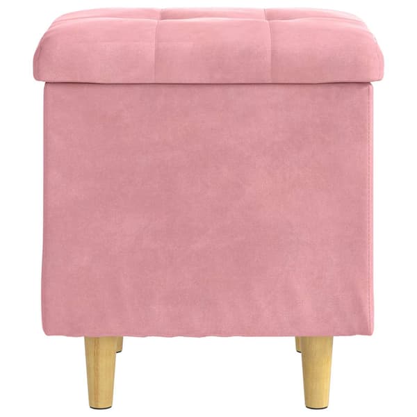 Ottoman med förvaring Rosa 40 x 40 x 45 cm Sammet