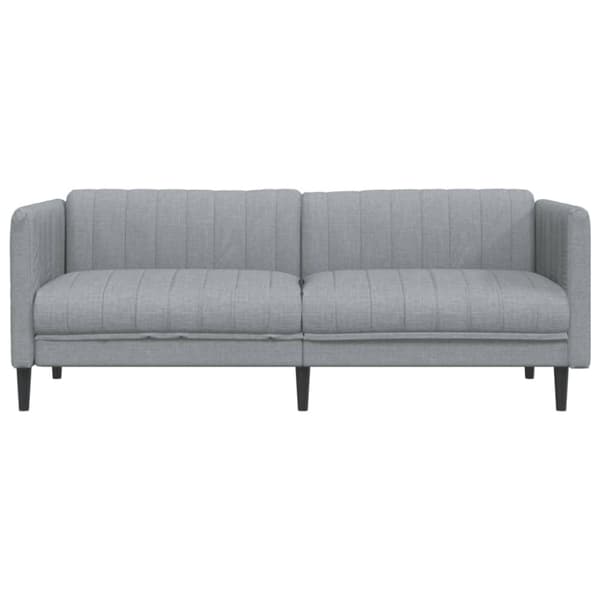 Soffa 3-sits ljusgrå tyg