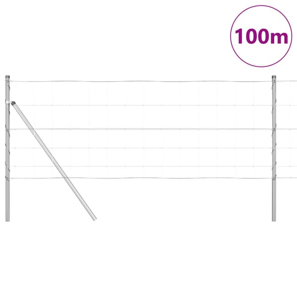 Stängselstolpe Galvaniserad 100 x 0,8 m Stål