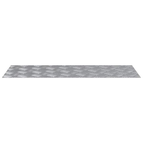 Trappsteg Rektangulär 2 pcs Silver 80 x 30 cm Aluminium