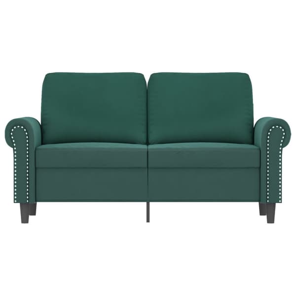 Soffa 2-sits mörkgrön 120 cm sammet