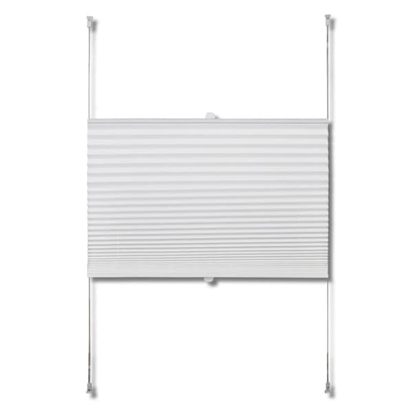 Plisségardin 90x200 cm vit