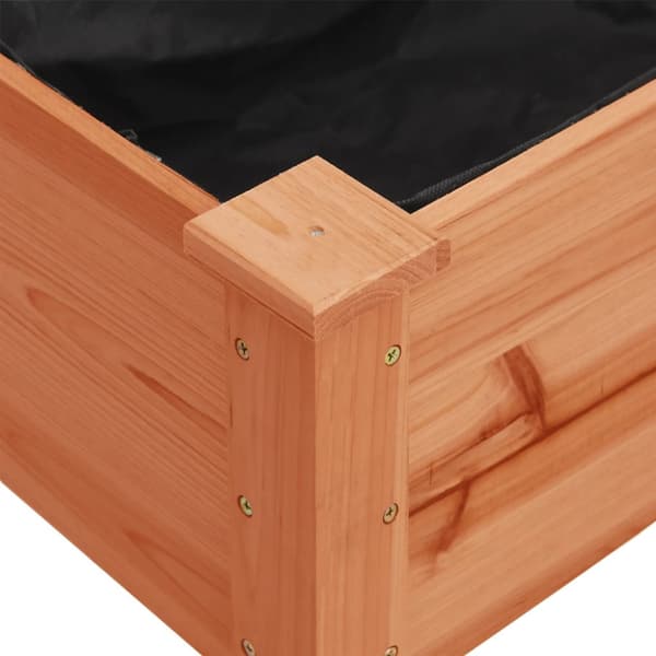 Odlingslåda med foder brun 71x37x76 cm massivt granträ