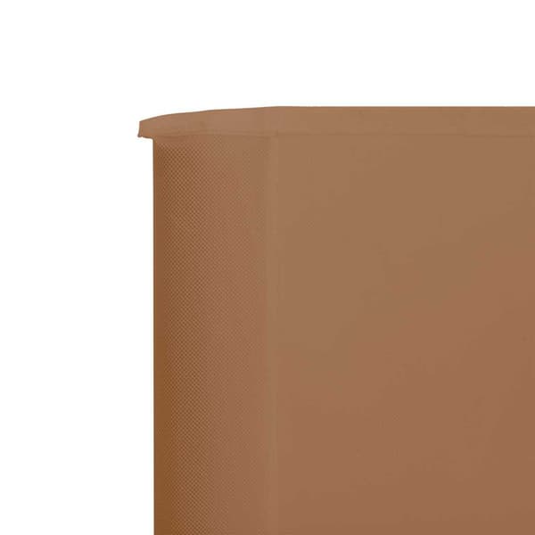Vindskydd 5 paneler tyg 600x160 cm taupe