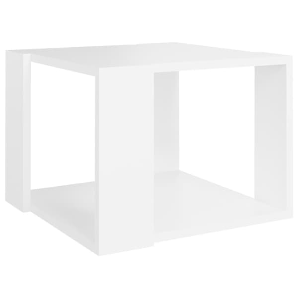 Soffbord vit 40x40x30 cm konstruerat trä