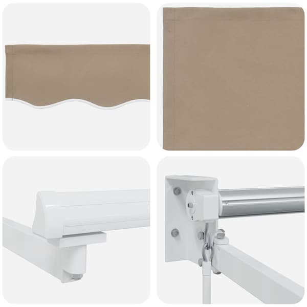 Utdragbar markis Beige 4 x 2 m 100% Polyester och Aluminium