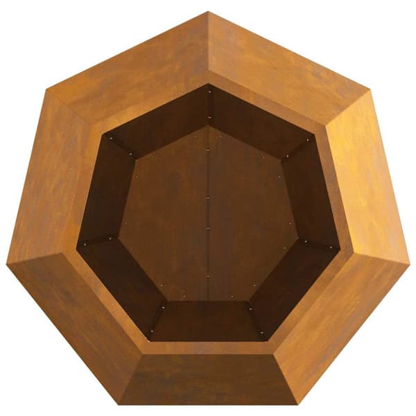 Planteringskärl 2 pcs Rostig 75 x 75 x 60 cm