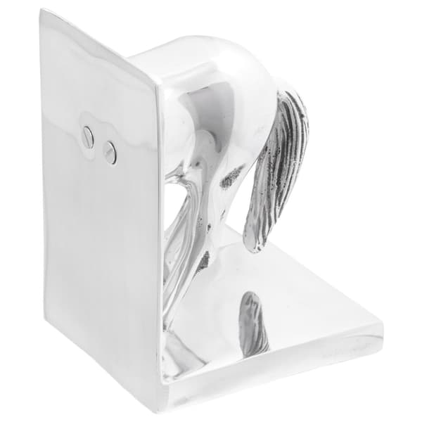 Bokstöd 2 pcs Silver 11 x 14 x 25 cm Aluminium