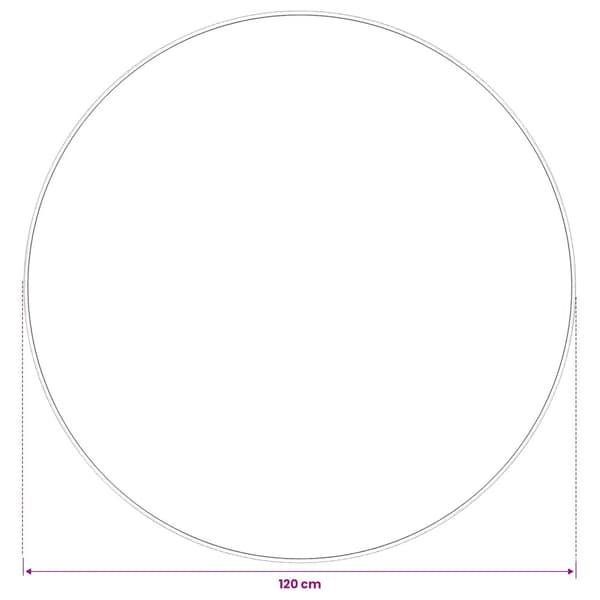 Matta Beige Ø 120 cm 100% Polyester 3 mm Tvättbar