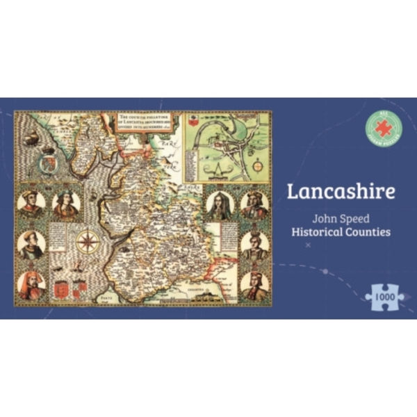 Lancashire Historical 1610 Map 1000 Piece Puzzle