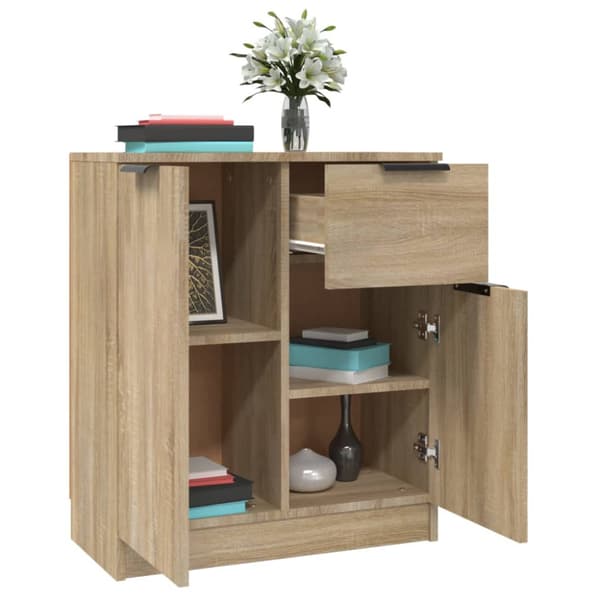 Skänk 2 delar sonoma-ek 60x30x70 cm konstruerat trä